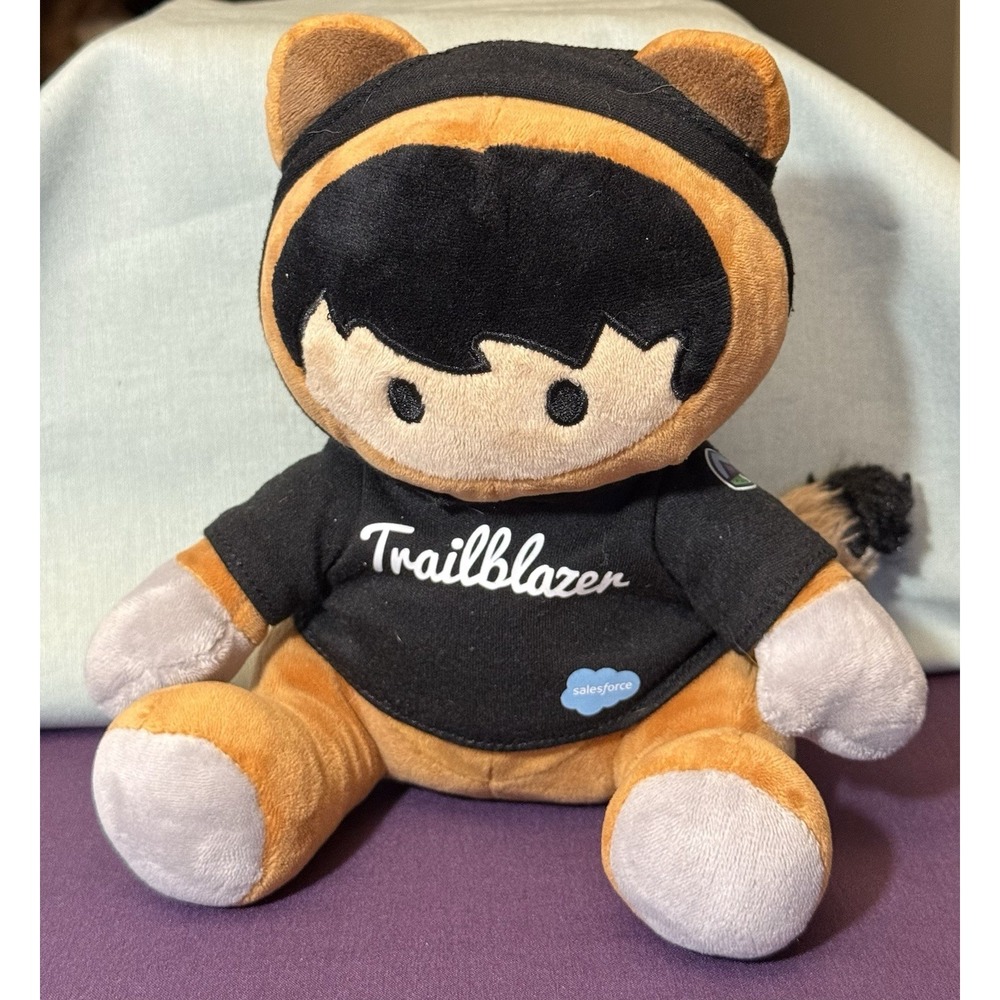 Salesforce Trailblazer Plush Astro Nomical Raccoon Plushie Hoodie Soft Toy 8"